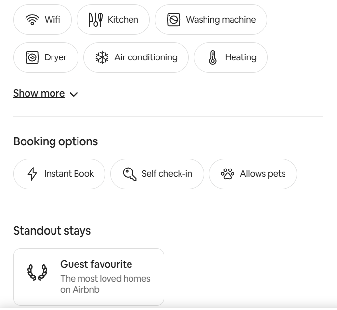 Airbnb features