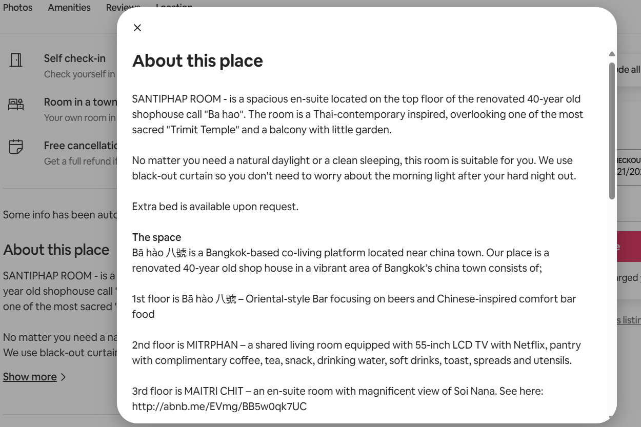 Airbnb Description